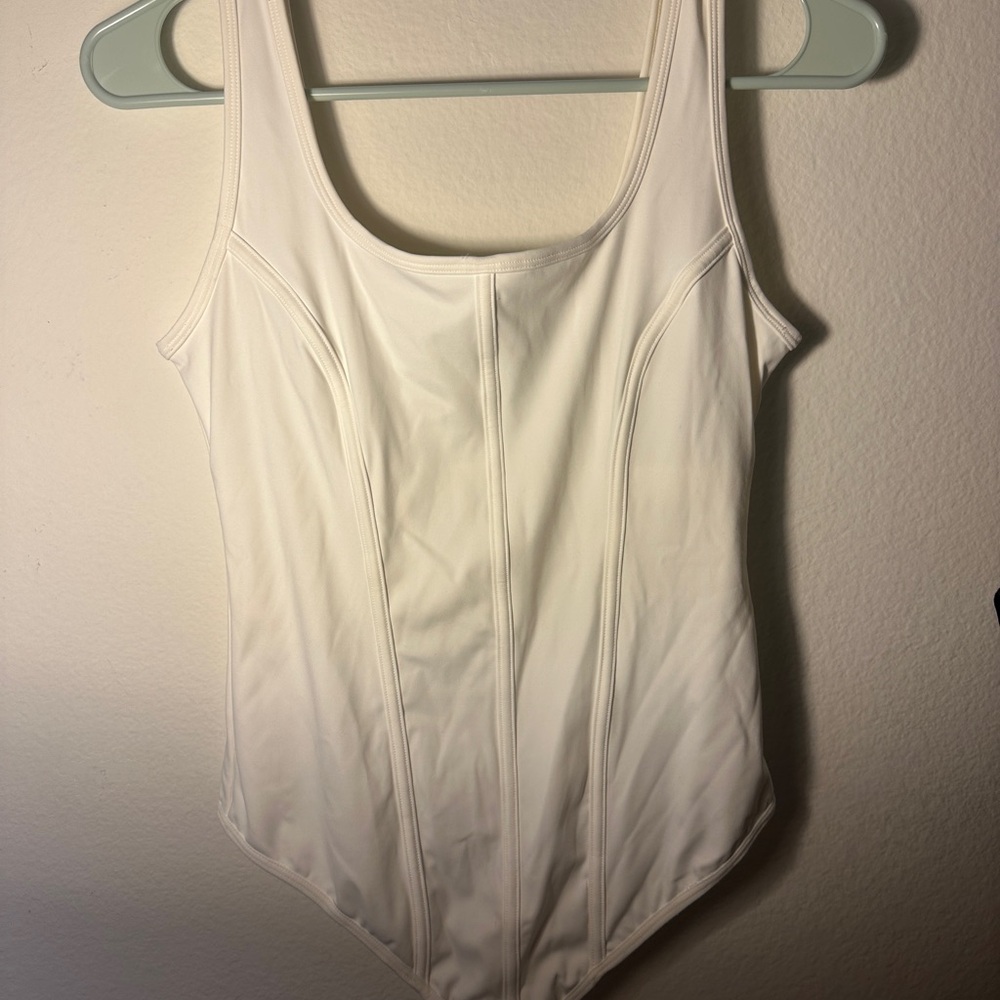 White Sleeveless Bodysuit